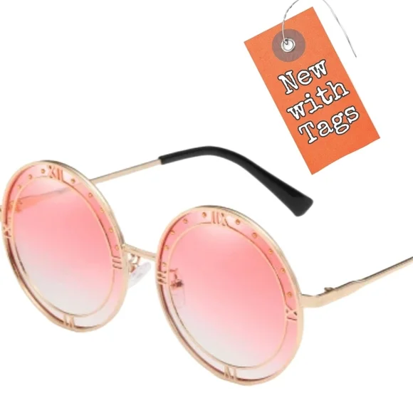 Retro Sunglasses - NWT 80s 90s NEW NWT NOS Vintage Sunglasses Antiqued Gold Brass  main image 3